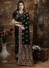 Black Designer Embroidery Work Rang Roop Vol 6 Silk Heavy Saree 4154